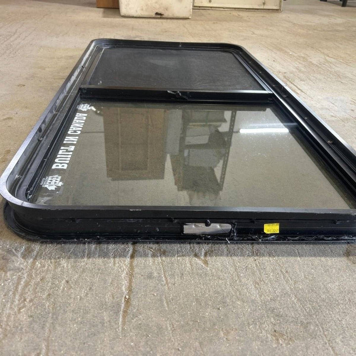 Used Black Radius Opening Window - 47.75 X 23.875 X 1.75 - Young Farts RV Parts