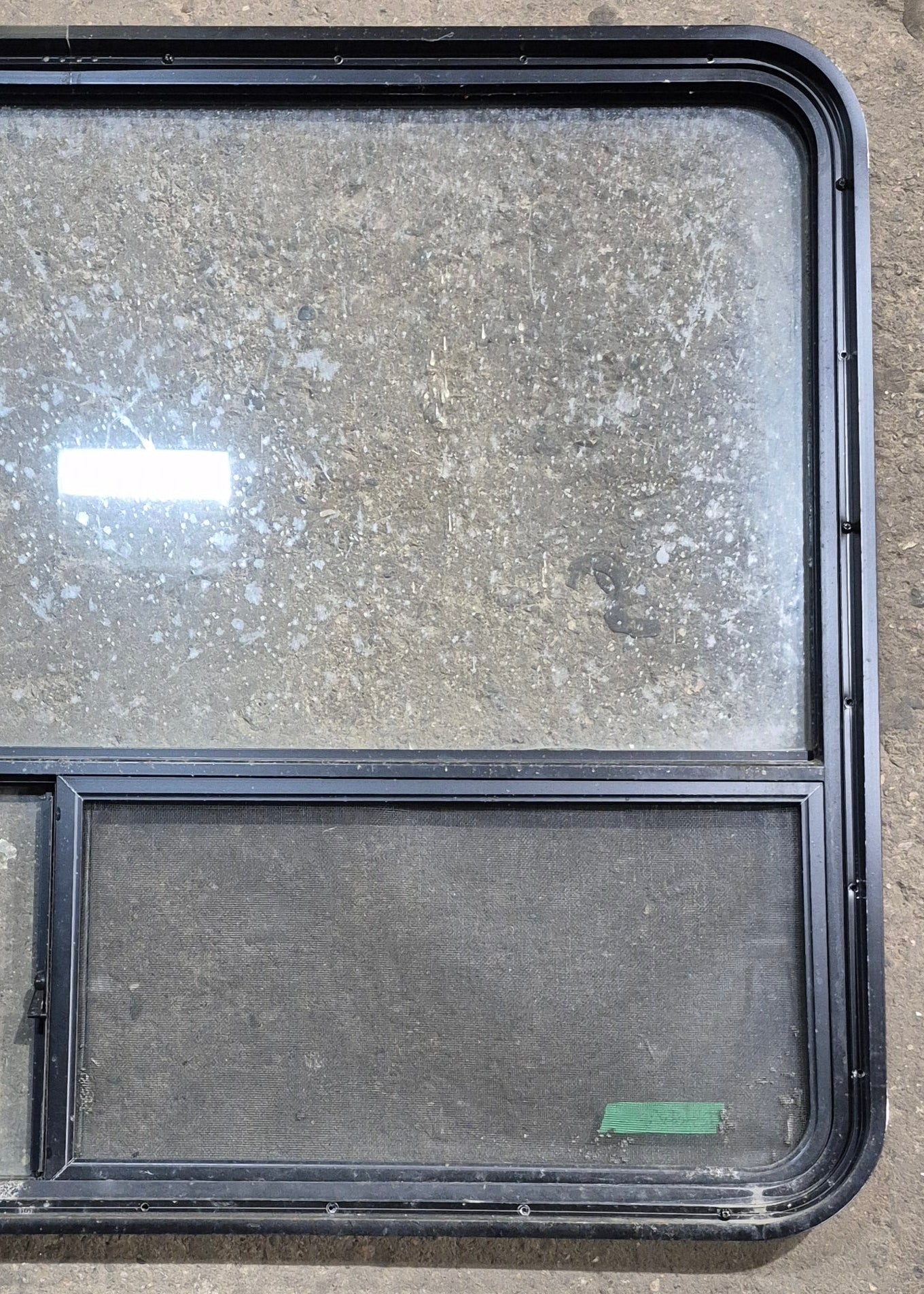Used Black Radius Opening Window : 48 1/4