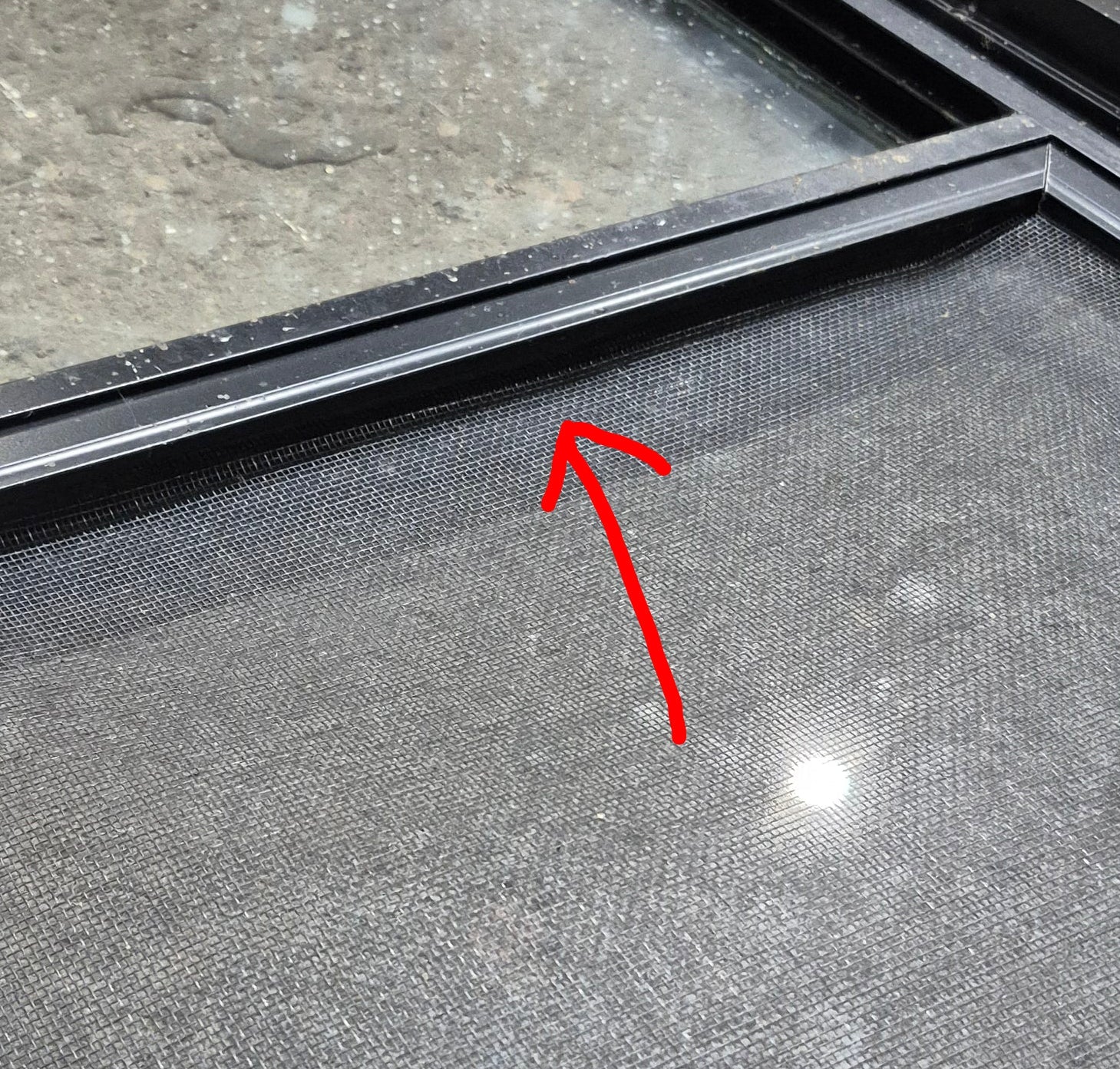 Used Black Radius Opening Window : 48 1/4