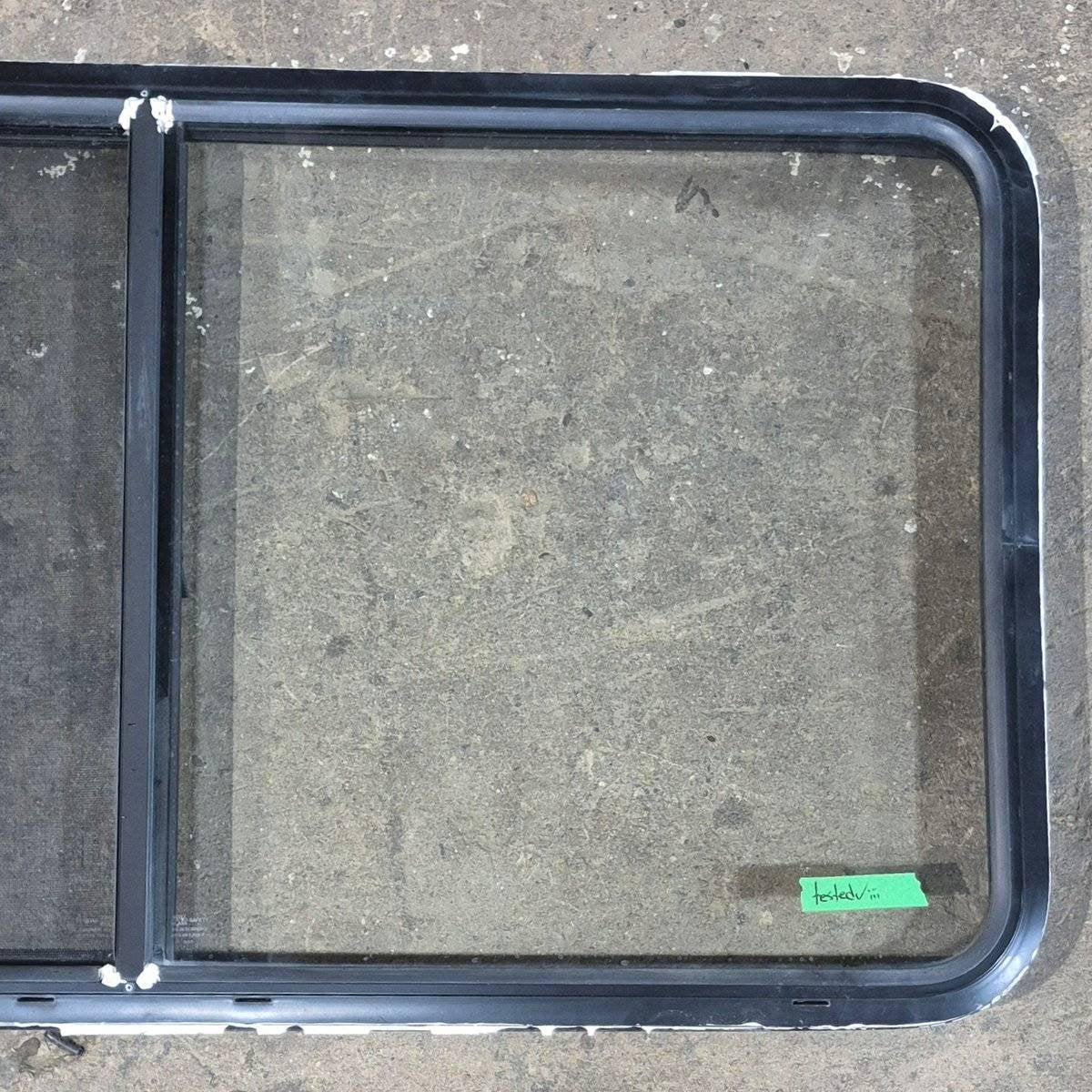 Used Black Radius Opening Window - 48.25 X 25.75 X 1.75 - Young Farts RV Parts