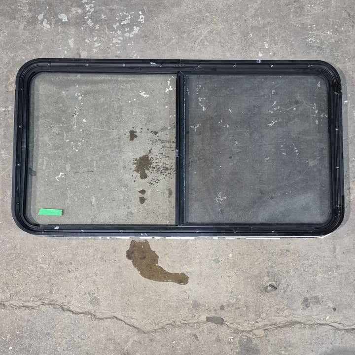 Used Black Radius Opening Window - 48.25 X 25.75 X 1.75 - Young Farts RV Parts