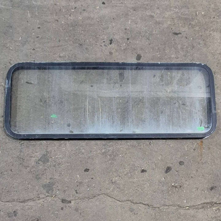 Used Black Radius Opening Window - 59.5 X 21.5 X 1.375 - Young Farts RV Parts