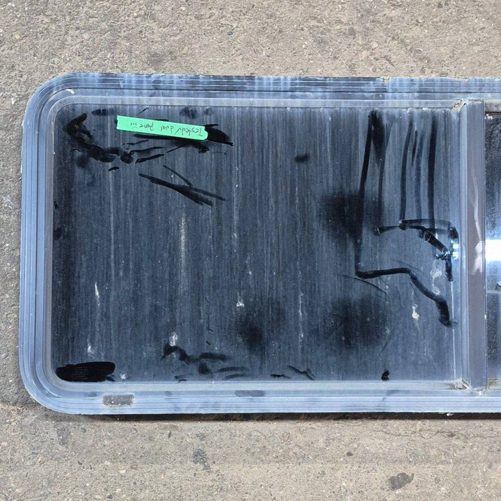 Used Black Radius Opening Window - 60" X 21 1/2" X 1 7/8" - Young Farts RV Parts