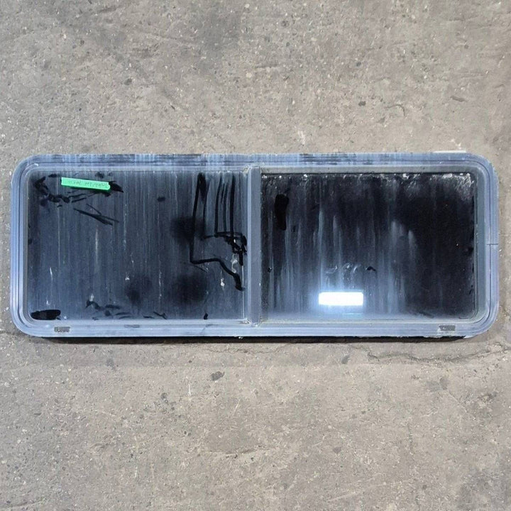 Used Black Radius Opening Window - 60" X 21 1/2" X 1 7/8" - Young Farts RV Parts