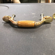 Load image into Gallery viewer, Used Bronze (with wooden center) Cabinet Handle With 3&quot; Hole Spacing - Young Farts RV Parts