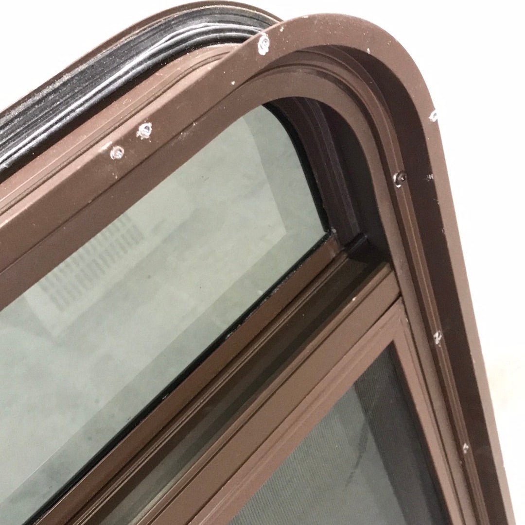 Used Brown Radius Dual Pane-Storm Window : 41 1/4