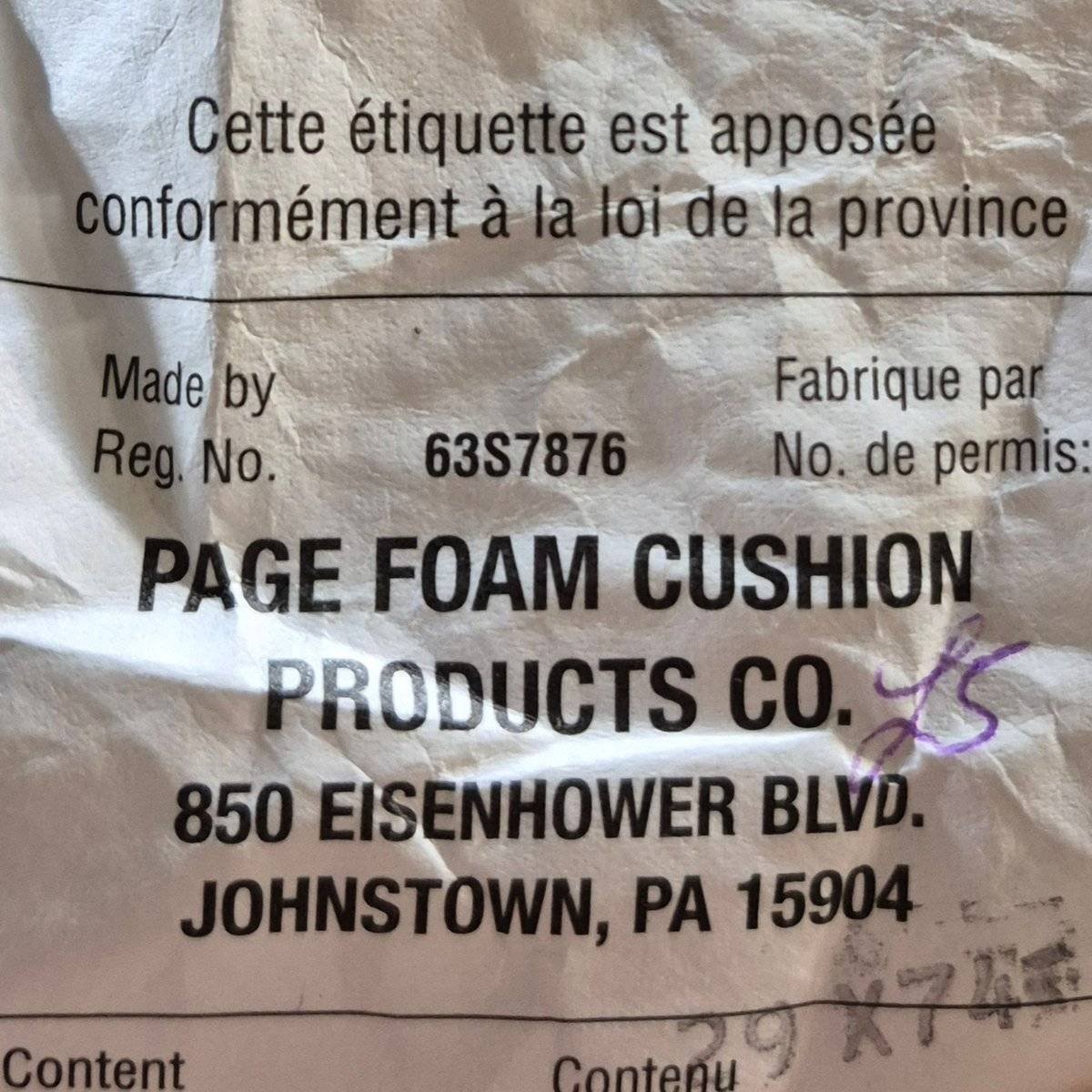 Used Bunk Mattress 73 3/4" x 29" x 3" D - Young Farts RV Parts