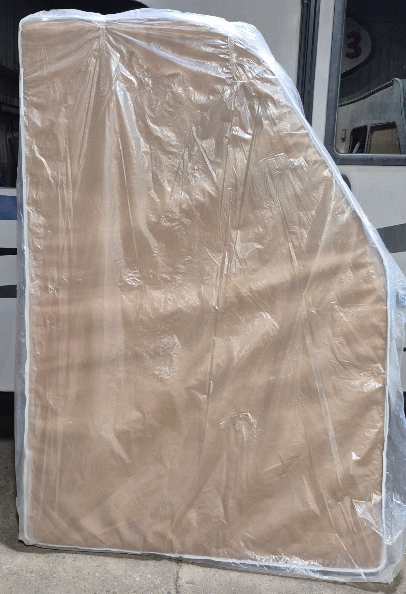 Used Bunk Mattress 74" x 28" x 4" D - with diagonal cut corner - Young Farts RV Parts