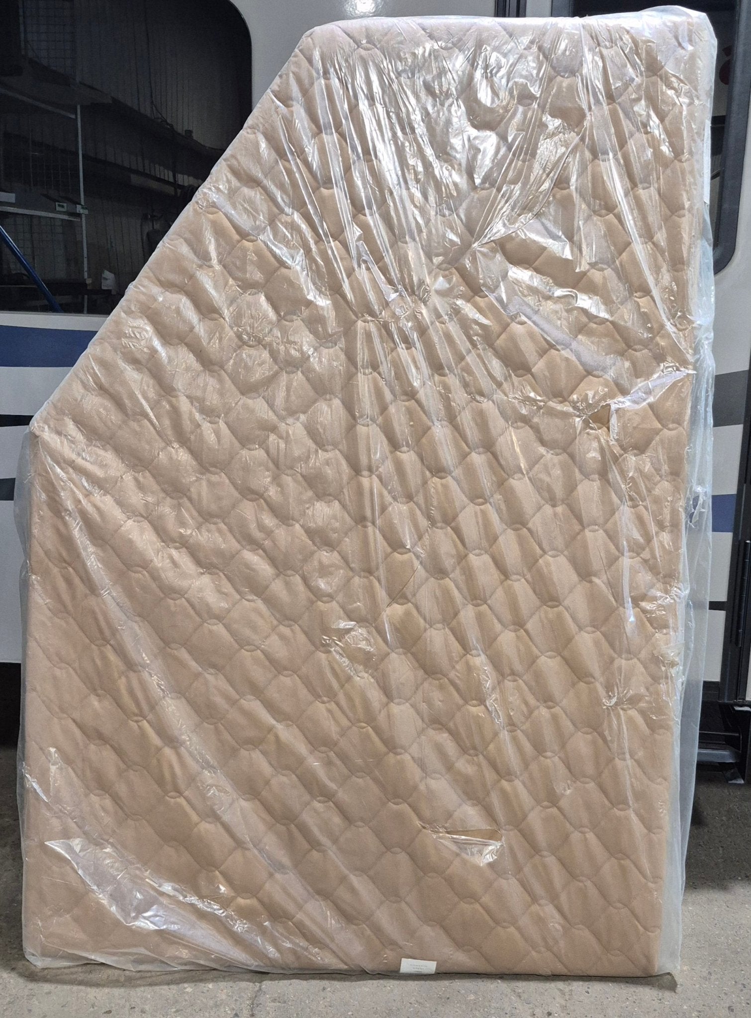 Used Bunk Mattress 74" x 28" x 4" D - with diagonal cut corner - Young Farts RV Parts