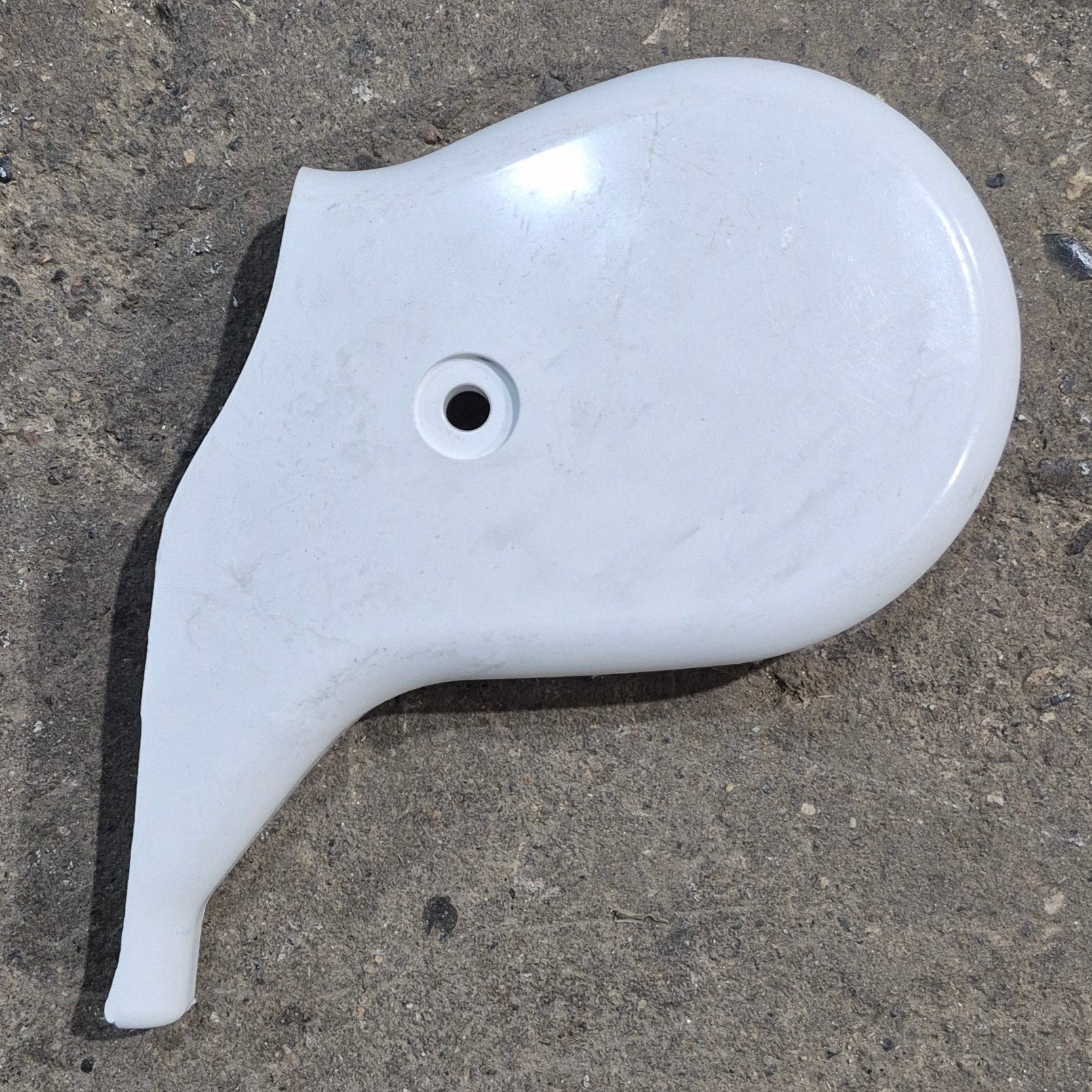 Used Carefree Sideout Kover II SOK II End Cap, Left Side - R00900WHT - Young Farts RV Parts