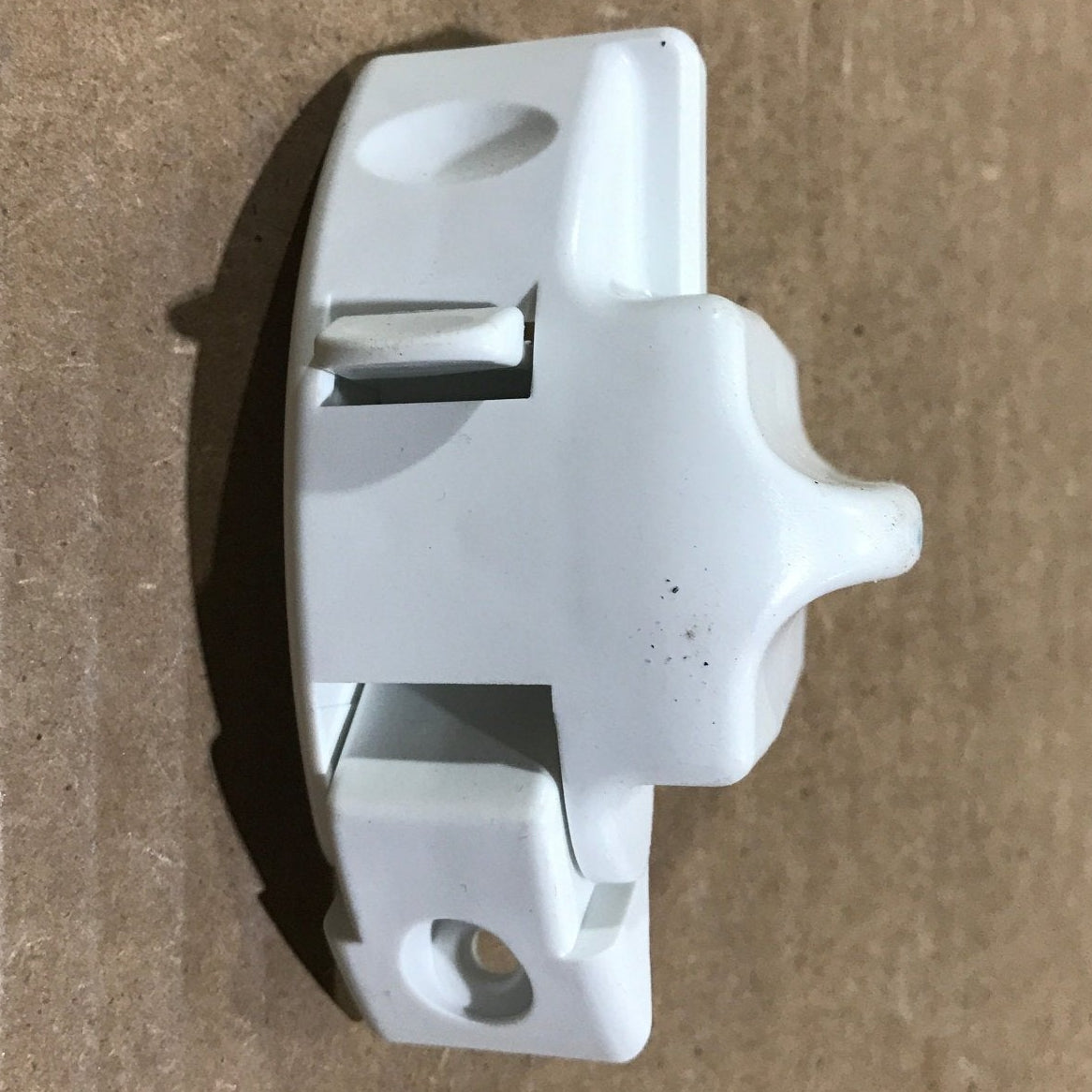 Used Carefree Travel Lock, White - 901017W - Young Farts RV Parts