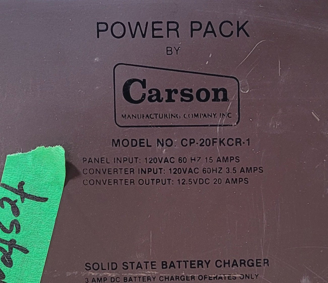 Used Carson Power Converter System - 15 AMP - Young Farts RV Parts