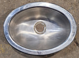 Used Chrome Bathroom Sink 13 7/8