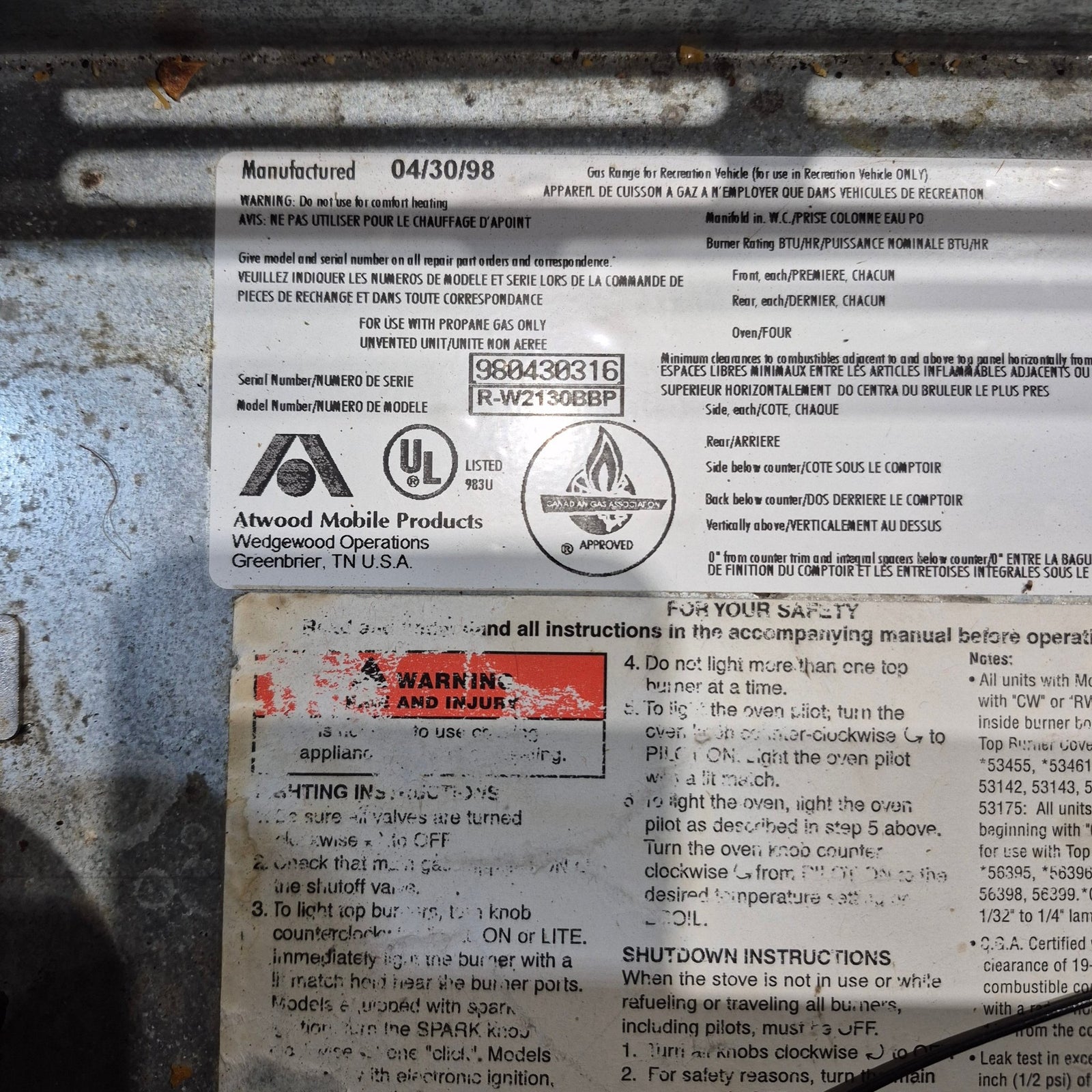 Used Complete Norcold 9162 Fridge 2 - WAY - Young Farts RV Parts
