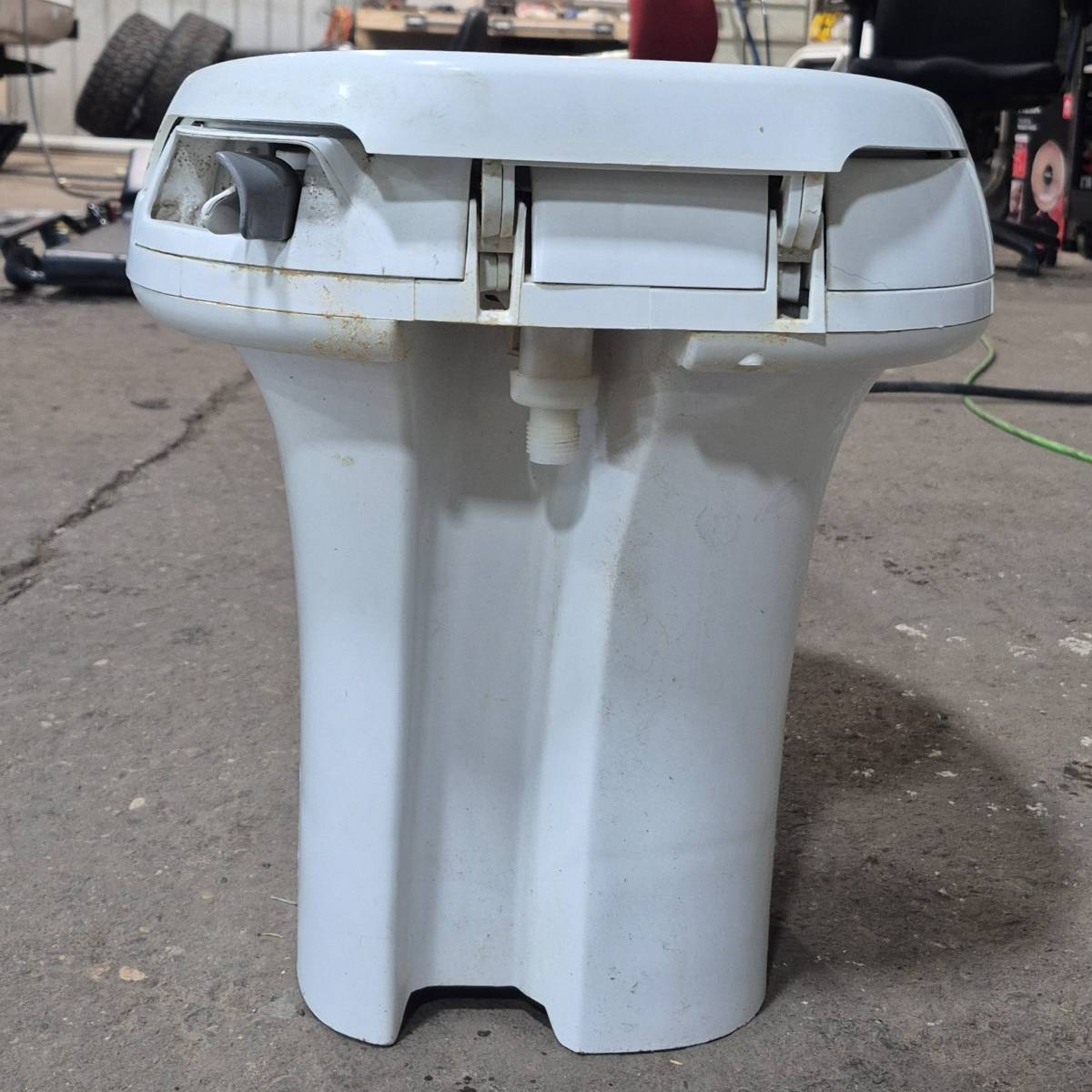 Used Complete Thetford Toilet, Hand Flush, High Profile, Off - White - AQUA MAGIC IV , 24920 - Young Farts RV Parts