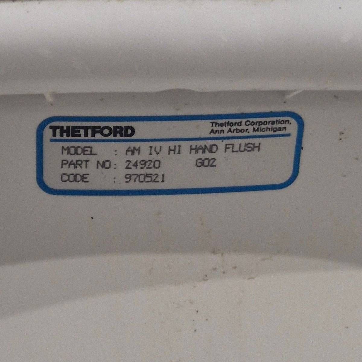Used Complete Thetford Toilet, High Profile, Hand Flush - AQUA MAGIC IV , 24920 , AMIV - Young Farts RV Parts