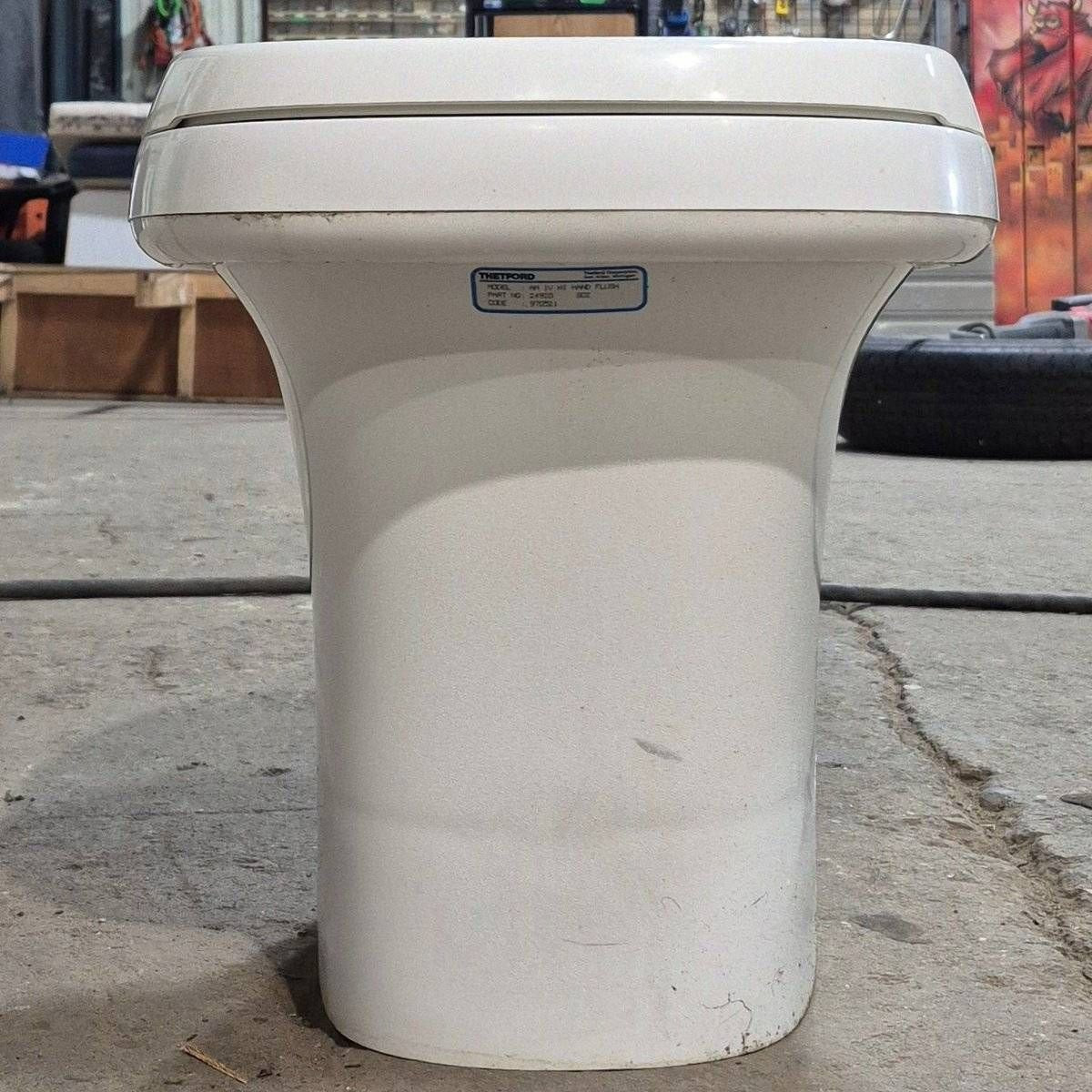 Used Complete Thetford Toilet, High Profile, Hand Flush - AQUA MAGIC IV , 24920 , AMIV - Young Farts RV Parts