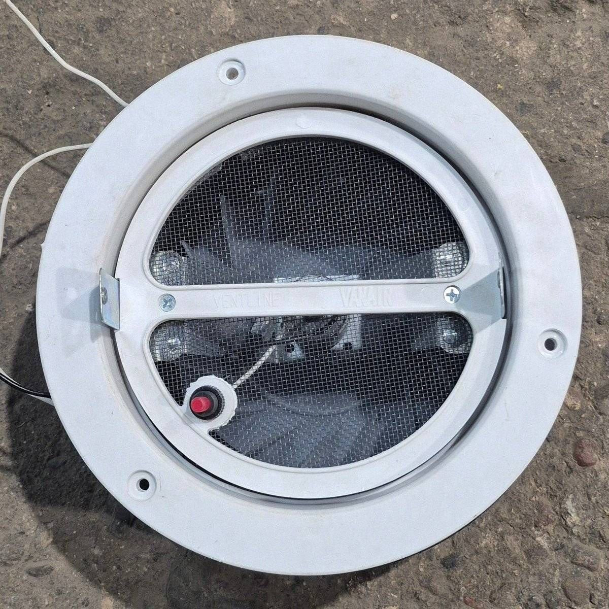 Used Complete Ventline Fan Vent, 12V, 6.5 X 6.5 X 1.5 - Vanair , VP - Young Farts RV Parts