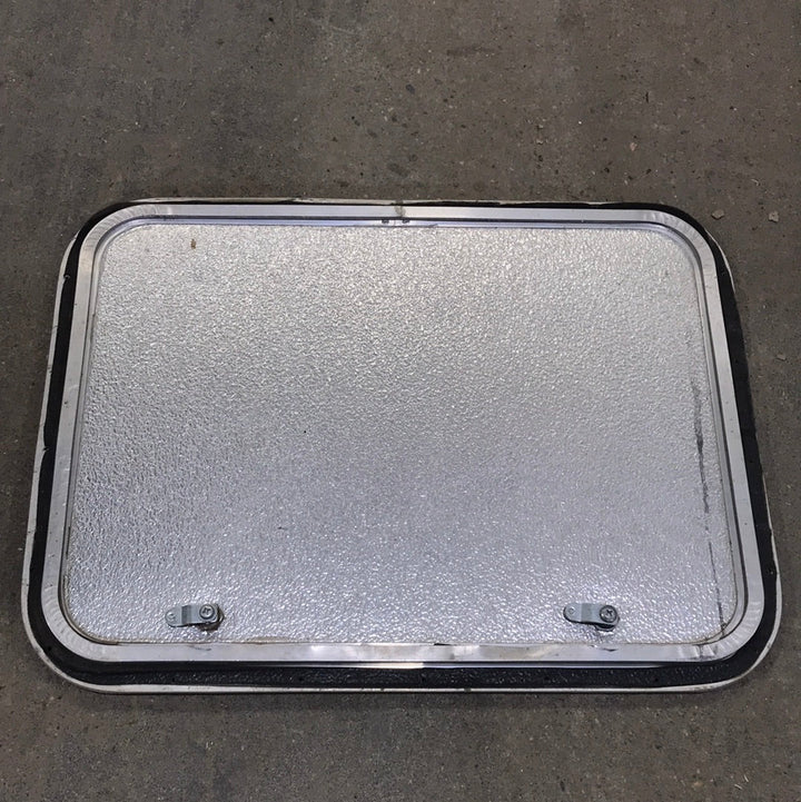 Used Corner Radius Cargo Door 23 3/4" W x 17 3/4" H x 3/4"D - Young Farts RV Parts