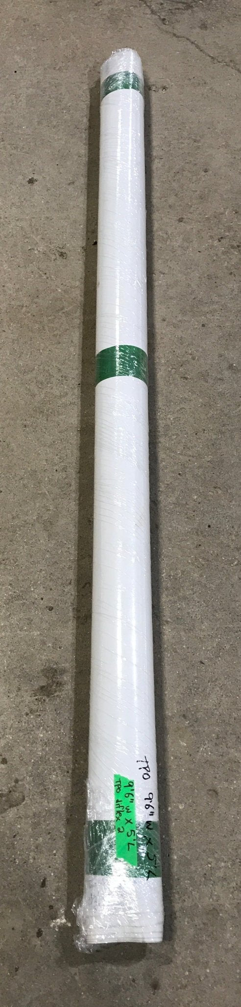 Used DIFLEX II TPO Roofing Membrane, White - 9'6