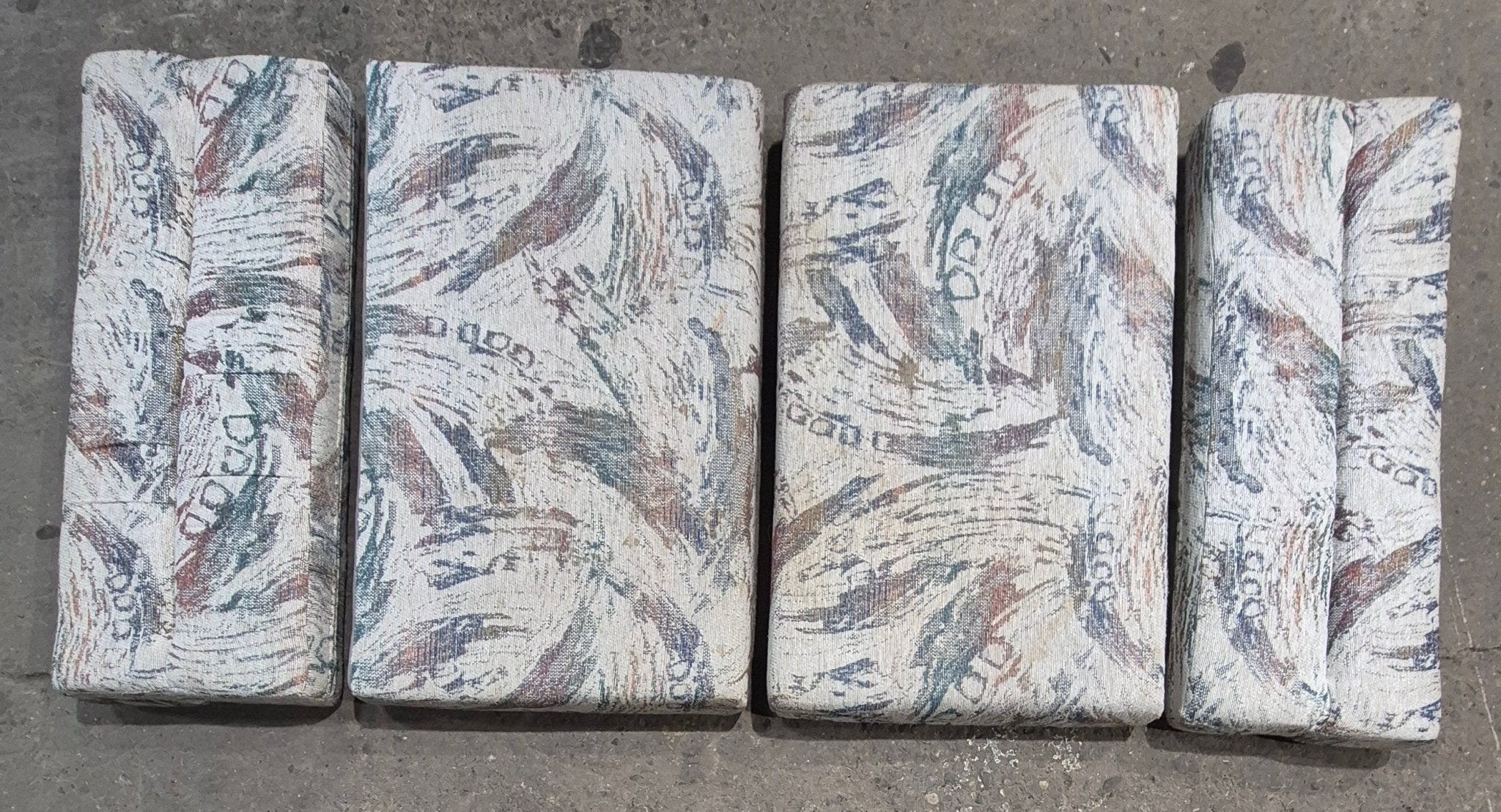 Used Dinette Cushion Set - 4 piece - 2 @ 40" x 24" x 4" D , 2 @ 40" x 13 1/2" x 4" D - Young Farts RV Parts