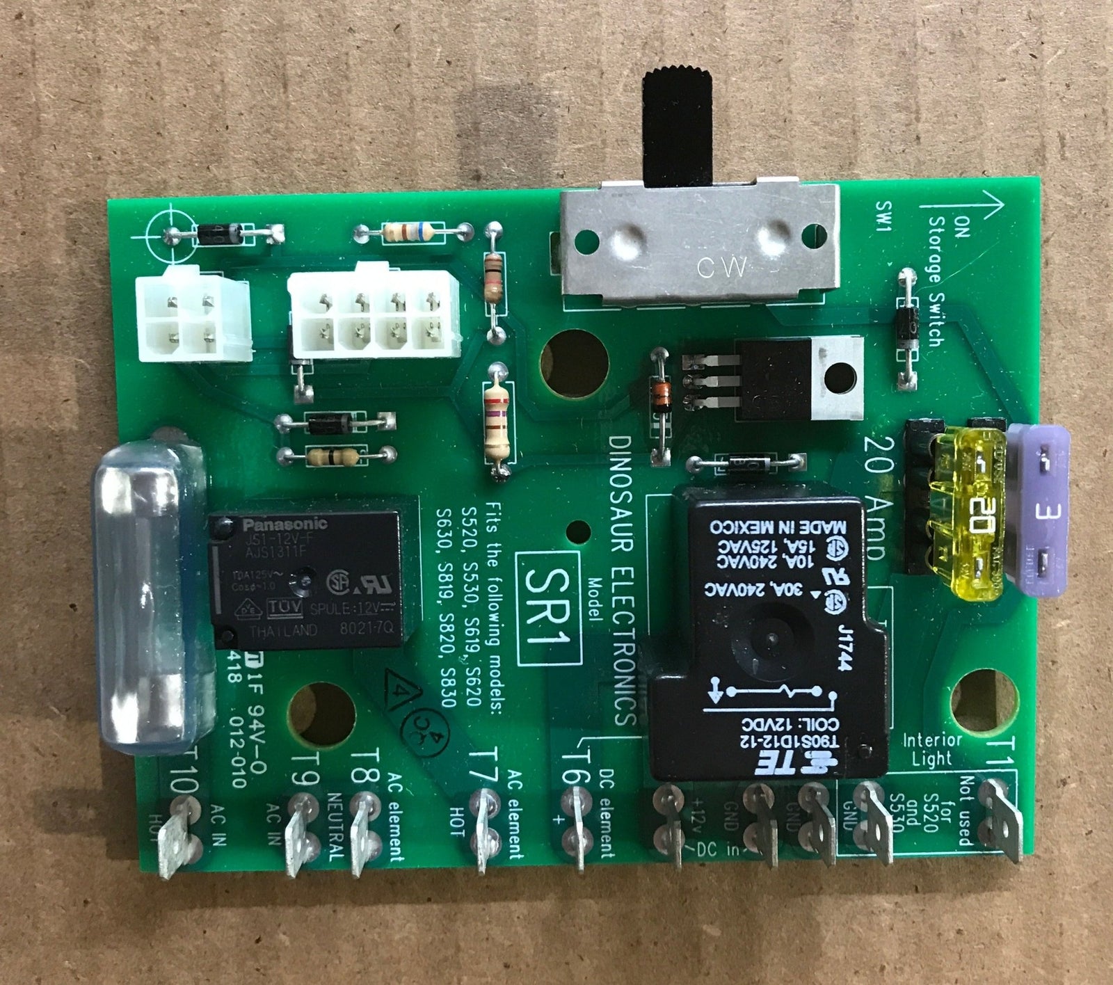 Used Dinosaur Electronics SERVEL SR1 Dometic / Servel Refrigerator Main Power Control Board - Young Farts RV Parts