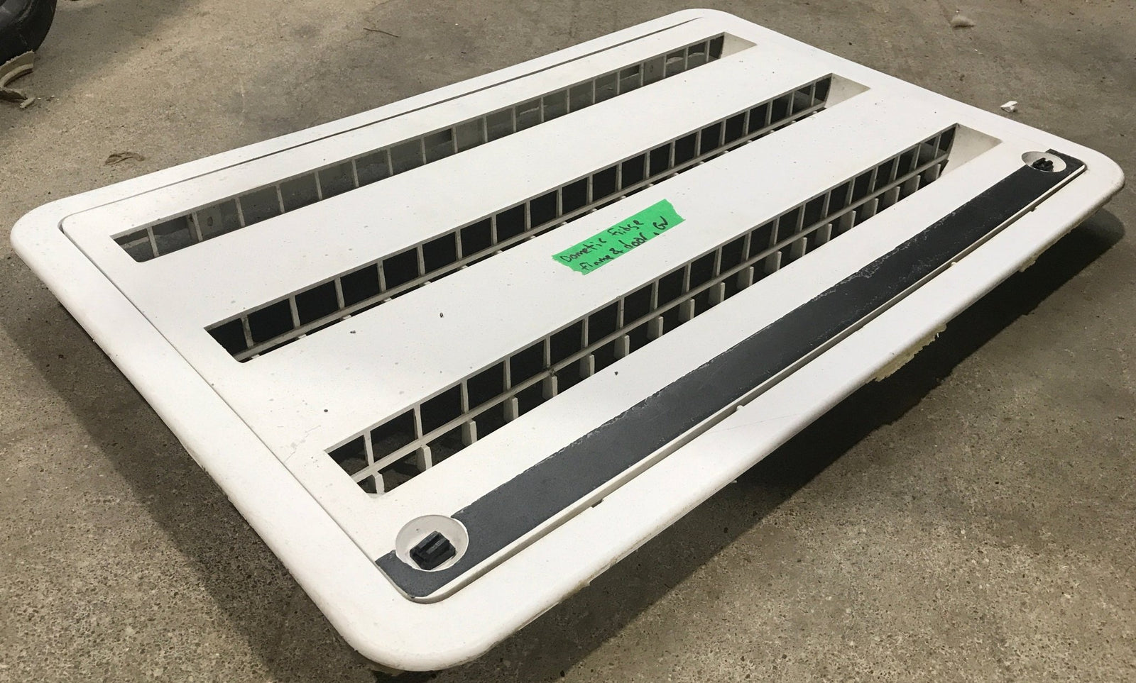 Used DOMETIC 3109350.011 - Air Intake Side Refrigerator Vent - HAS FRAME - Young Farts RV Parts