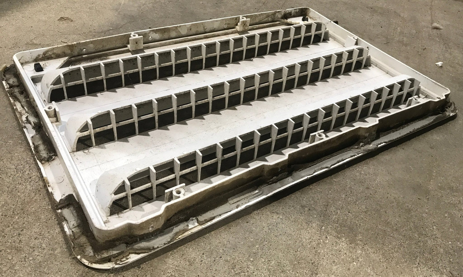 Used DOMETIC 3109350.011 - Air Intake Side Refrigerator Vent - HAS FRAME - Young Farts RV Parts