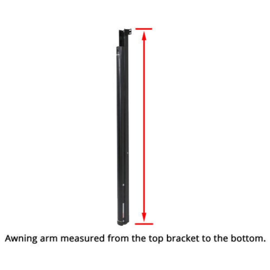 Used Dometic 9100 power awning arm basement model LH 62 1/4" with adjustable pitch arm - Young Farts RV Parts