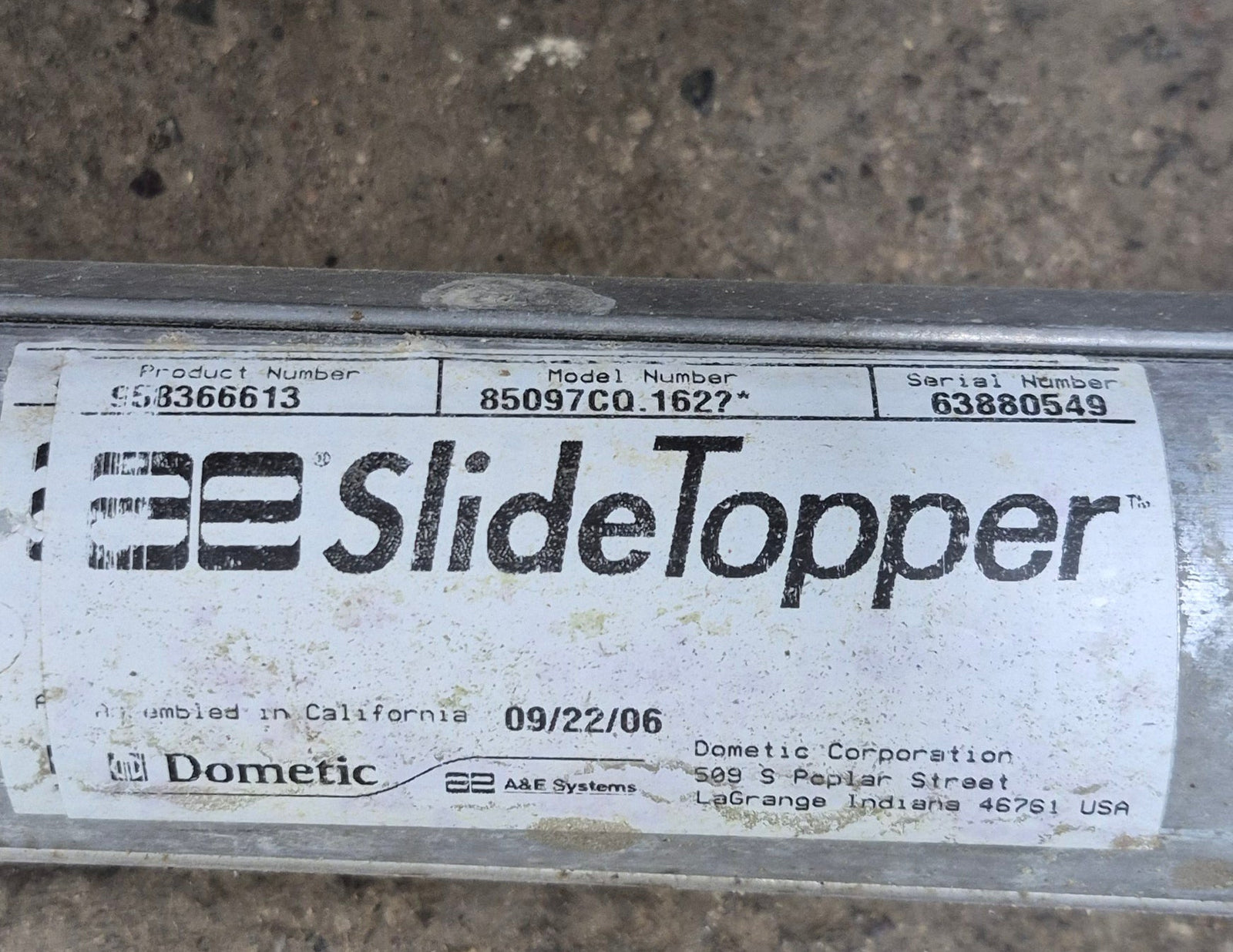 Used Dometic/ A&E Deluxe Plus Window Awning 162
