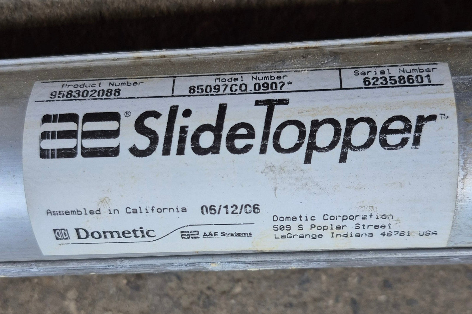 Used Dometic/ A&E Deluxe Plus Window Awning 91