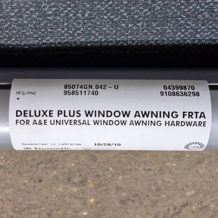 Used Dometic/ A&E Deluxe Plus Window Awning, Black Hardware, 3' - 85074GN.042 - Young Farts RV Parts