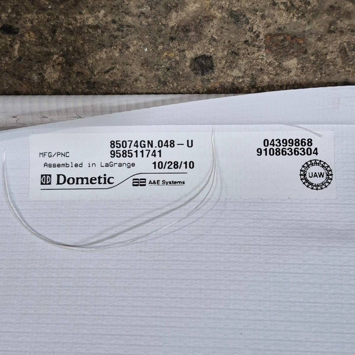 Used Dometic/ A&E Deluxe Plus Window Awning, Black Hardware, 4' - 85074GN.048 - U - Young Farts RV Parts
