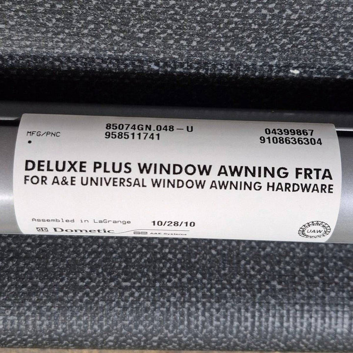 Used Dometic/ A&E Deluxe Plus Window Awning, Black Hardware, 4' - 85074GN.048 - U - Young Farts RV Parts