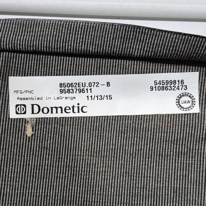 Used Dometic/ A&E Elite Window Awning, White Hardware, 6' - 85062EU.072 - B - Young Farts RV Parts
