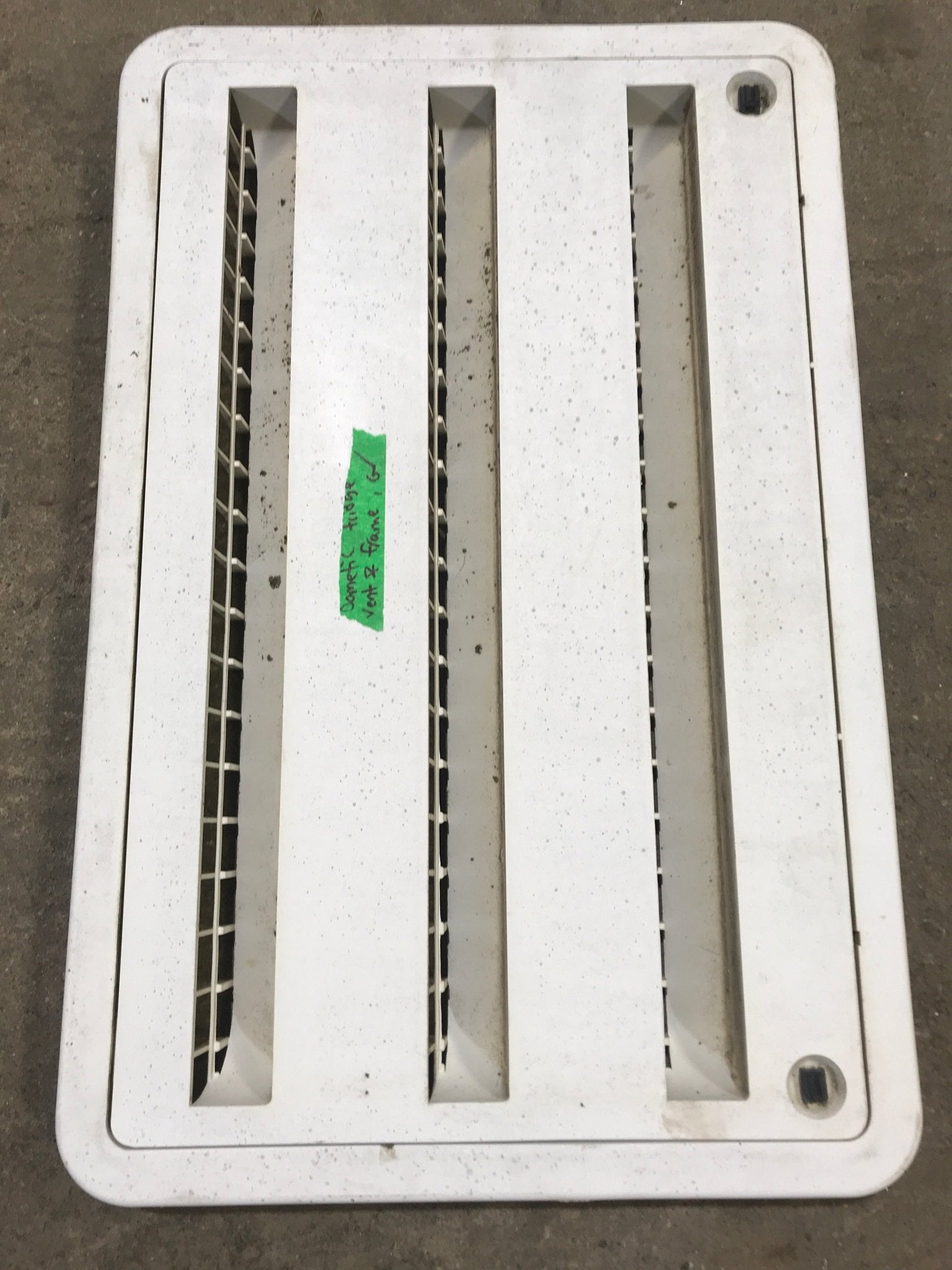 Used Dometic Air Intake Side Refrigerator Vent, Has Frame - 3109350.011 - Young Farts RV Parts