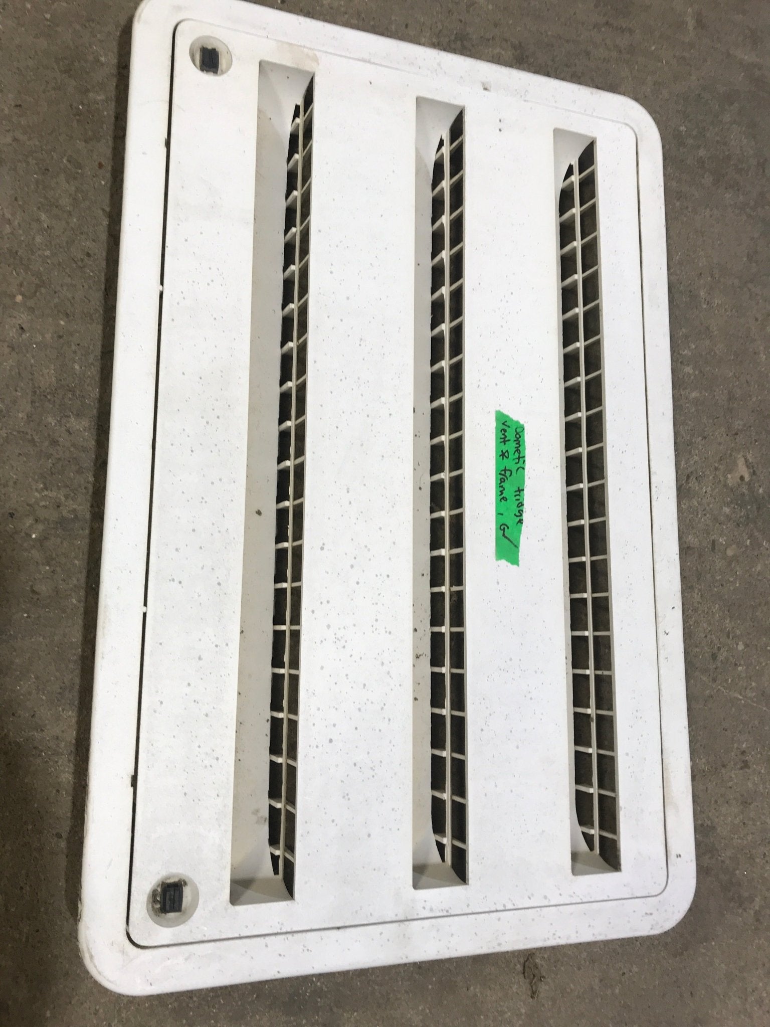 Used Dometic Air Intake Side Refrigerator Vent, Has Frame - 3109350.011 - Young Farts RV Parts
