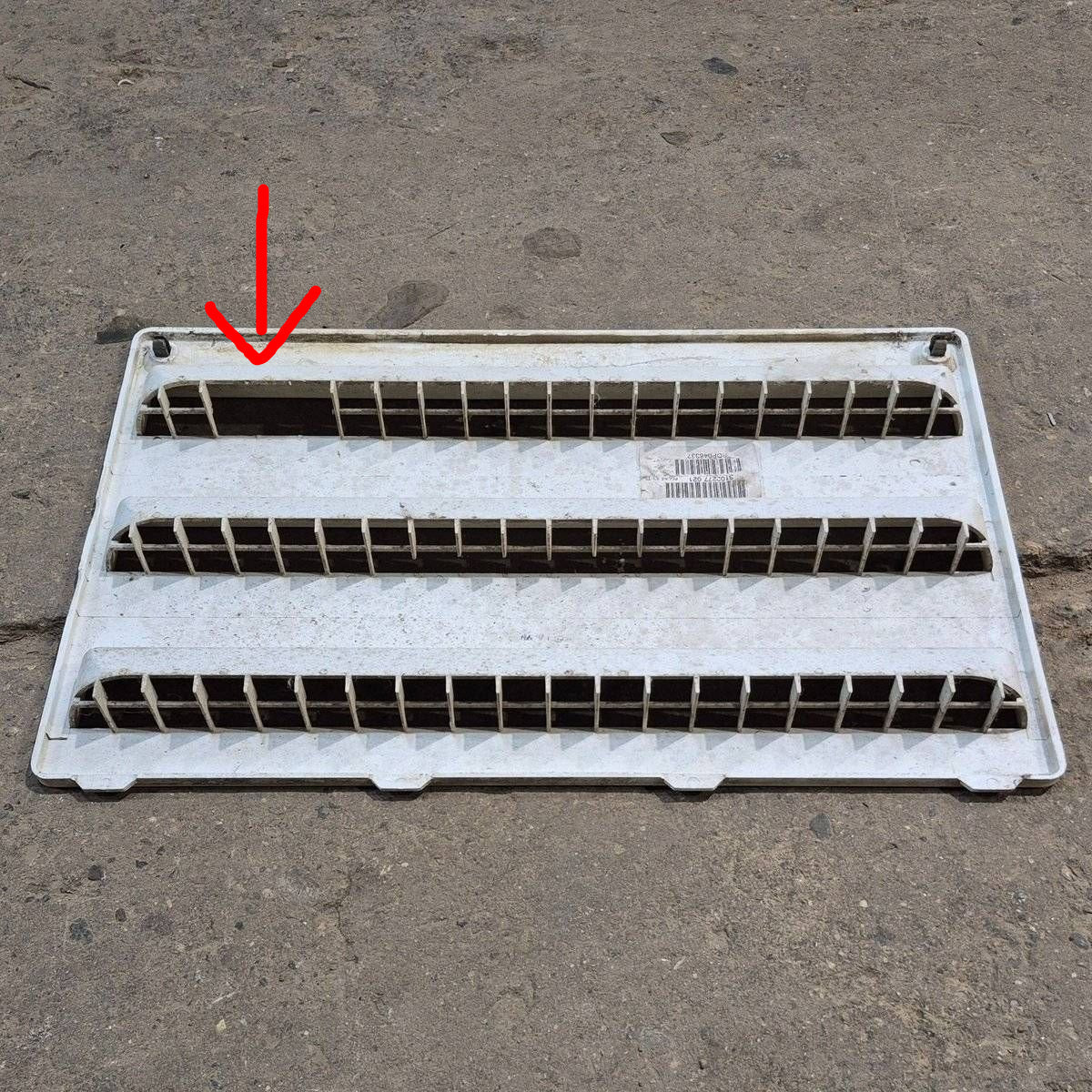 Used Dometic Air Intake Side Refrigerator Vent, Off White, No Frame - 3102277.021 - Young Farts RV Parts