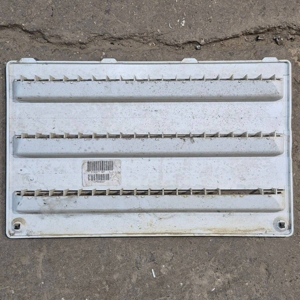 Used Dometic Air Intake Side Refrigerator Vent, Off White, No Frame - 3102277.021 - Young Farts RV Parts