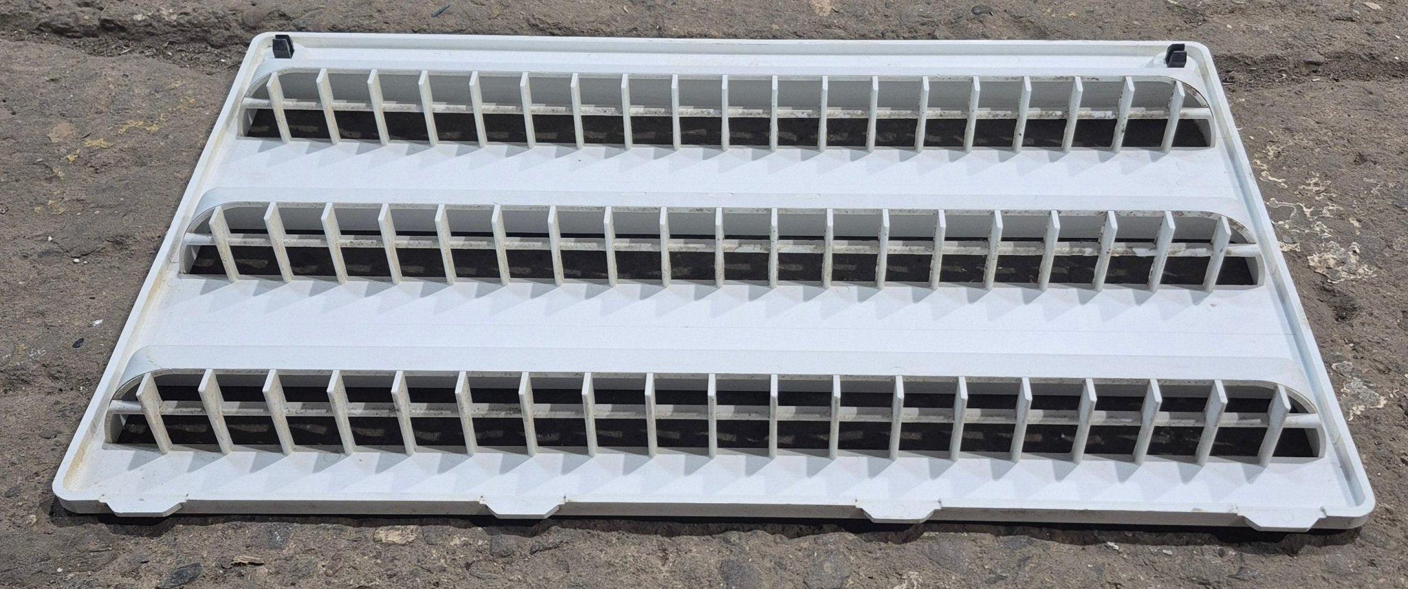 Used Dometic Air Intake Side Refrigerator Vent, White, No Frame - 3102277.021 - Young Farts RV Parts