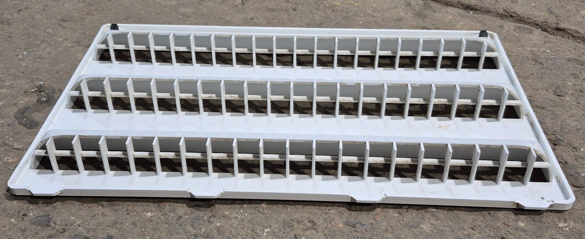 Used Dometic Air Intake Side Refrigerator Vent, White, No Frame - 3102277.021 - Young Farts RV Parts