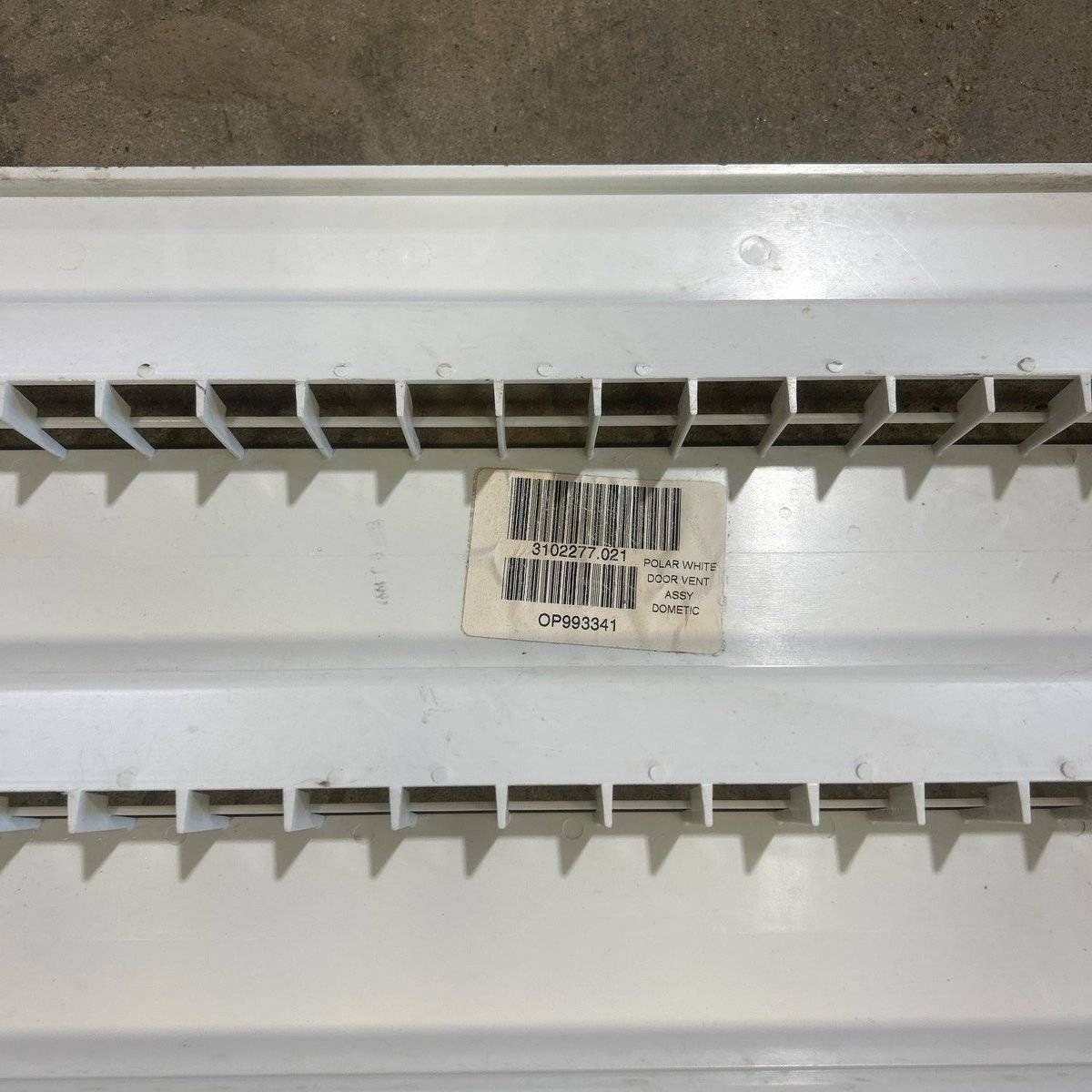 Used Dometic Air Intake Side Refrigerator Vent, Yellowed, No Frame - 3102277.021 - Young Farts RV Parts