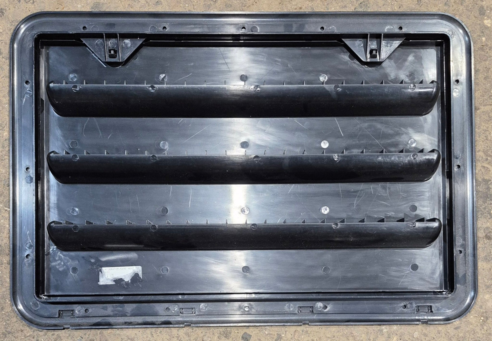 Used DOMETIC/ ATWOOD 13003 - Black Air Intake Side Refrigerator Vent - HAS FRAME - Young Farts RV Parts