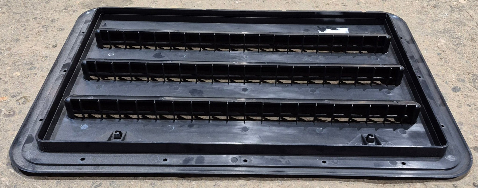 Used DOMETIC/ ATWOOD 13003 - Black Air Intake Side Refrigerator Vent - HAS FRAME - Young Farts RV Parts