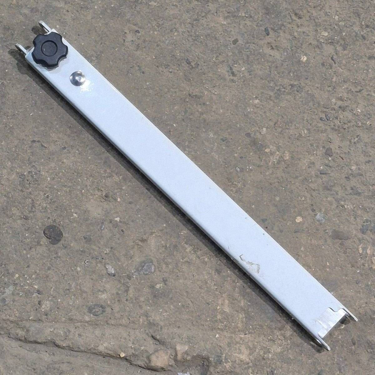 Used Dometic Awning Adjustable Pitch Arm, White/ Silver, 15 7/8