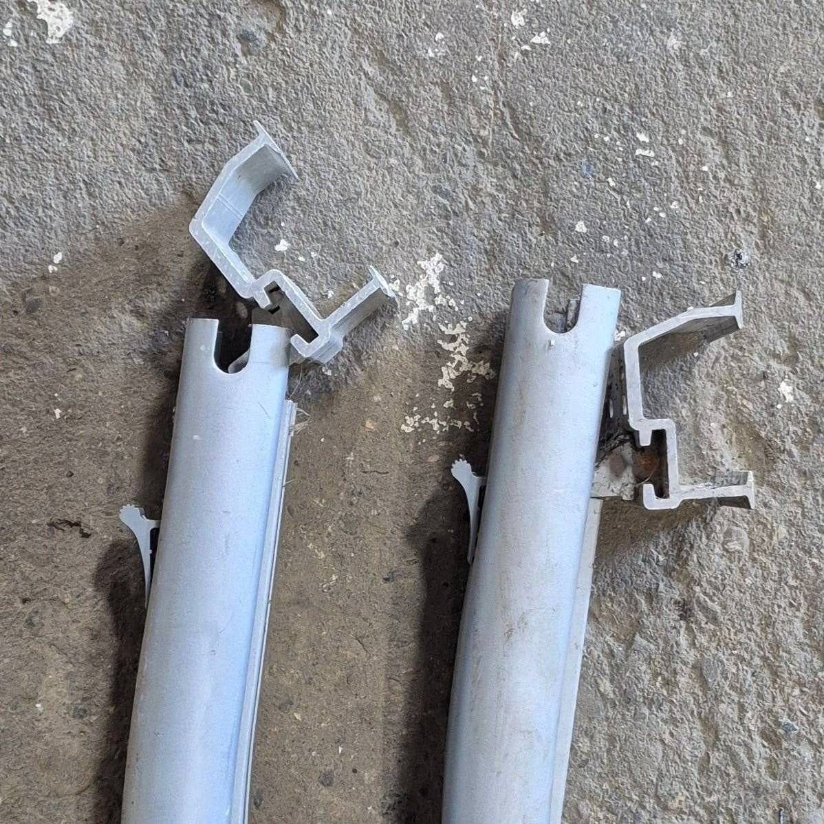 Used Dometic Awning Arm Set, Curved, Silver (Satin), 62 1/2