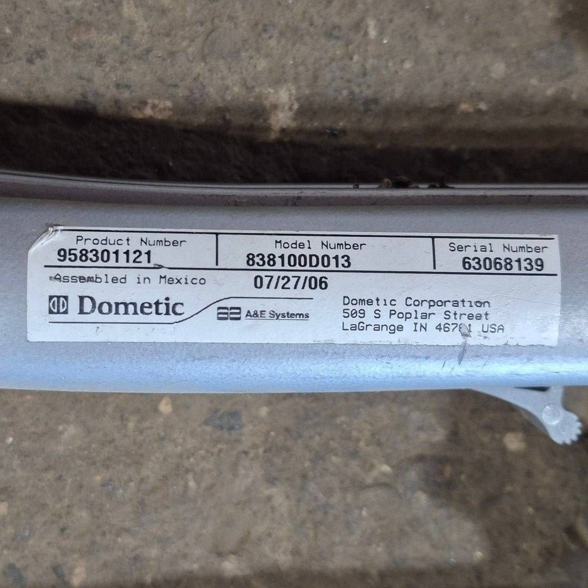 Used Dometic Awning Arm Set, Curved, Silver (Satin), 62 1/2