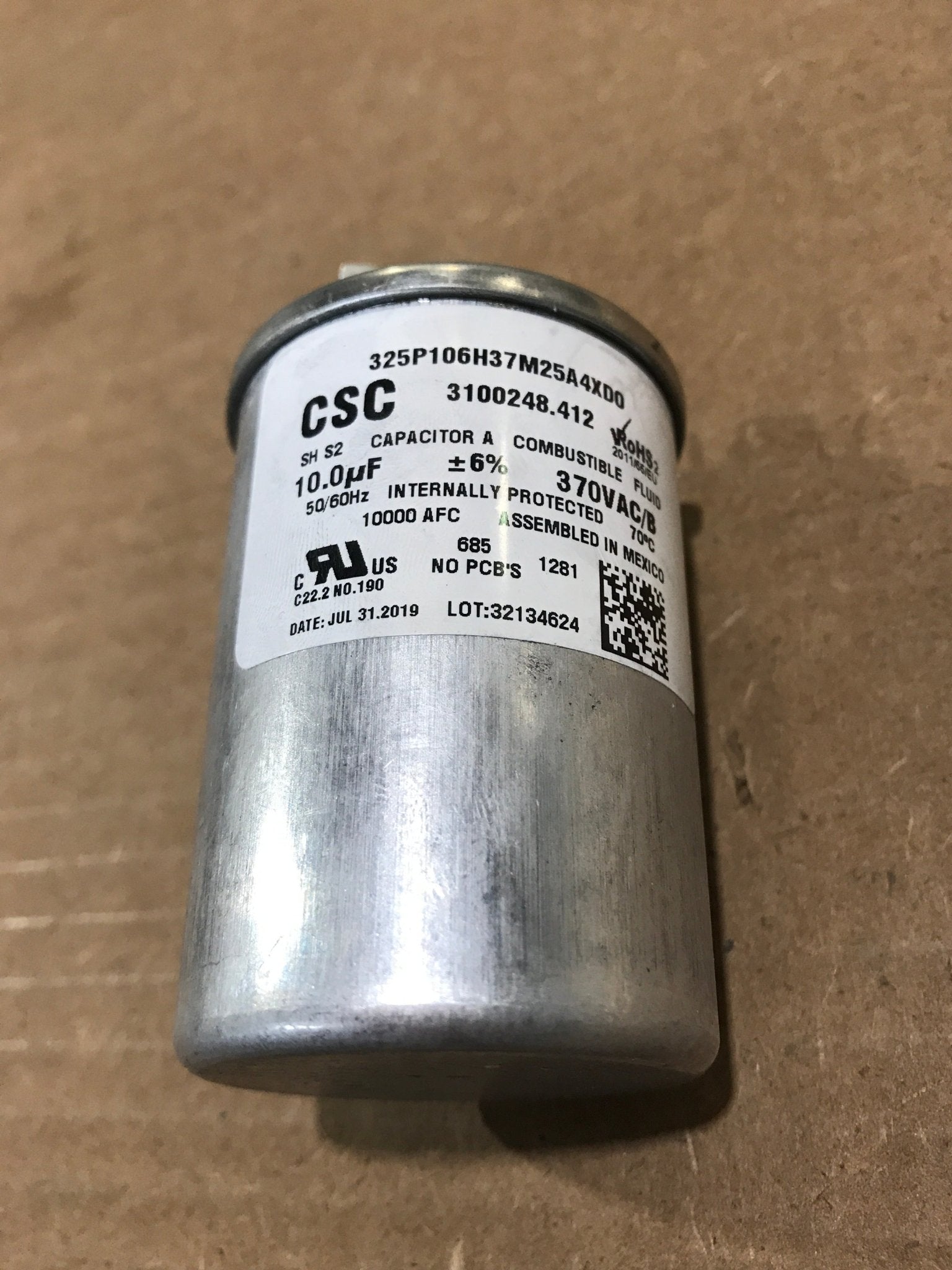 Used Dometic / Duo - therm Air Conditioner Capacitor - 3100248.412 - Young Farts RV Parts