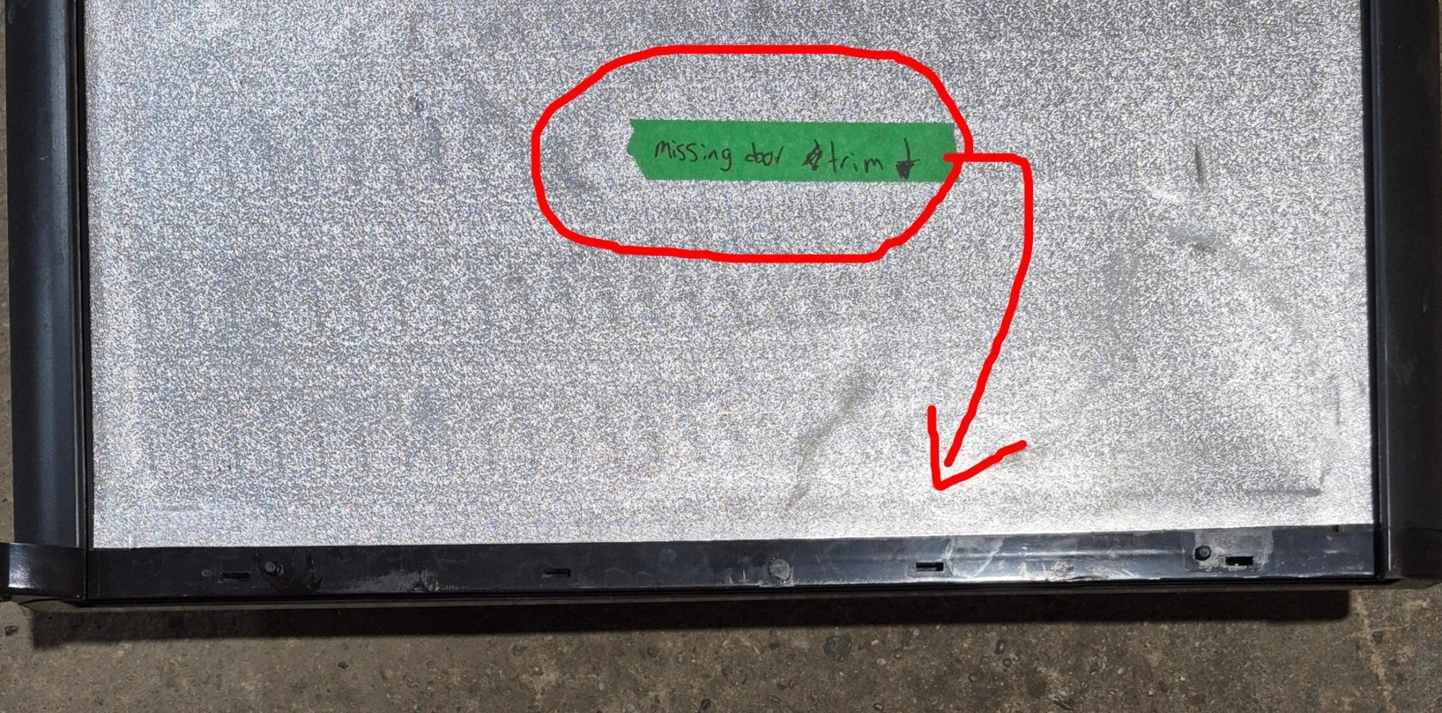 Used Dometic Left Hand Fridge Door - 2932563063 - Young Farts RV Parts