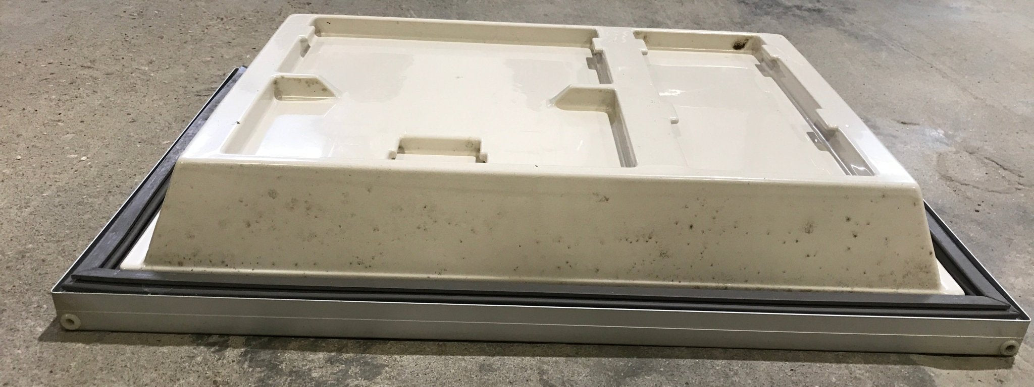 Used Dometic Refrigerator Freezer Door 2930930132 - 24 1/2" W x 16 1/2" H - Young Farts RV Parts